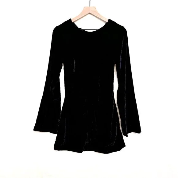 NWOT Free People Chelsey Velvet Open Back Mini Dress - Picture 6 of 8